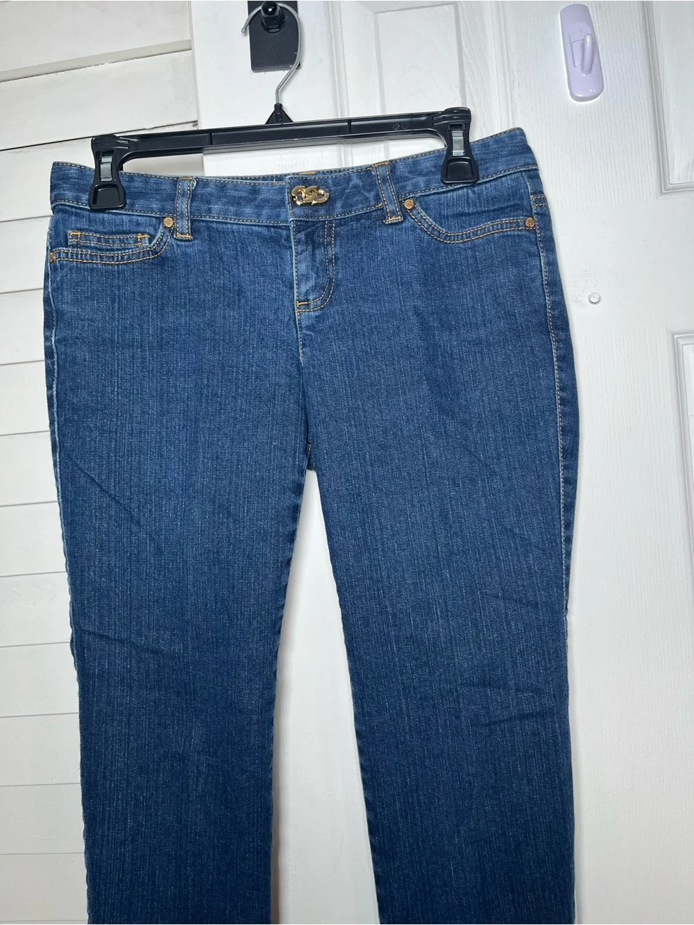 Michael Kors Petite Dark Wash Jeans with Ankle Zips, Size 2P